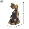 Black Bear Solar Statue - Outdoor Garden Decor with Solar Powered LED Lights