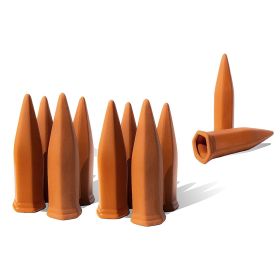 10Pack Plant Watering Spikes Terracotta Automatic Watering Devices with Slow Release Control Plant Waterer Self Watering Stakes for Indoor Outdoo (Color: Brown)